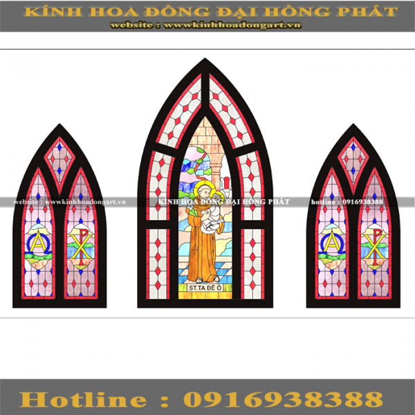 Kính nhà thờ KNT - 045