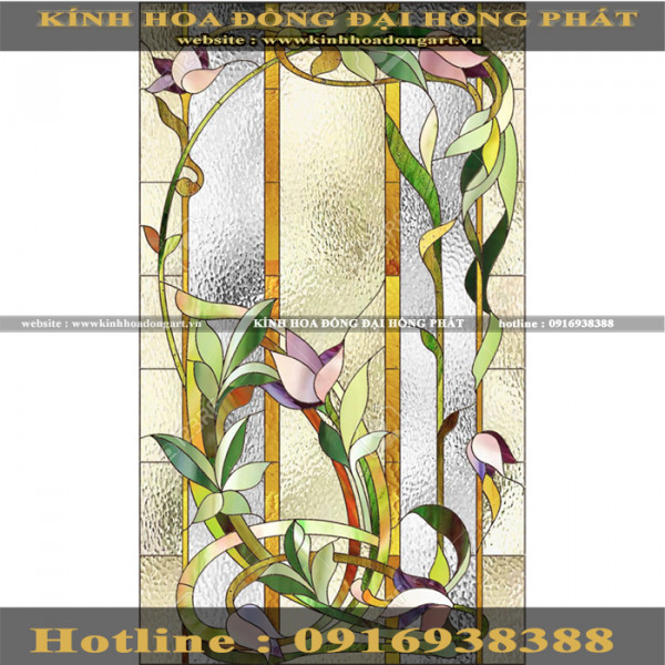 Vách kính hoa đồng VV - 023