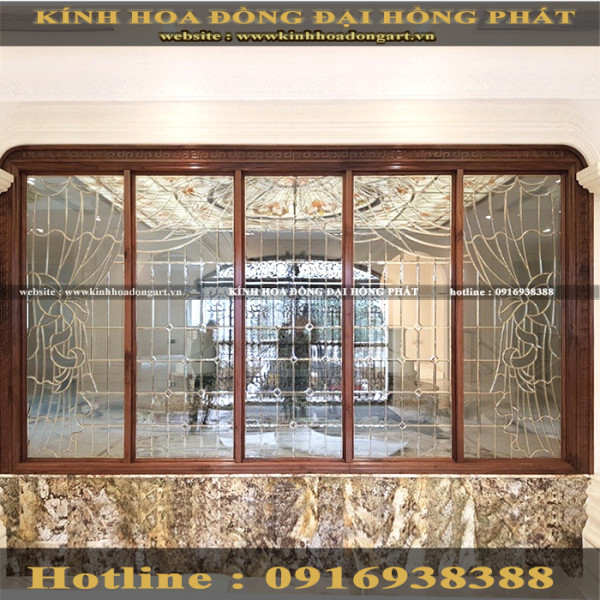 Vách kính hoa đồng VV - 010