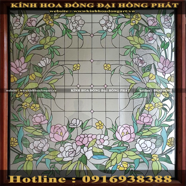Vách kính hoa đồng VV - 004