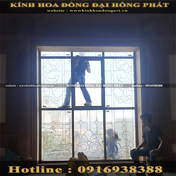 Vách kính hoa đồng VV - 045