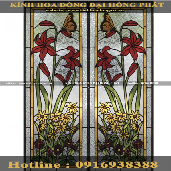 Vách kính hoa đồng VV - 025