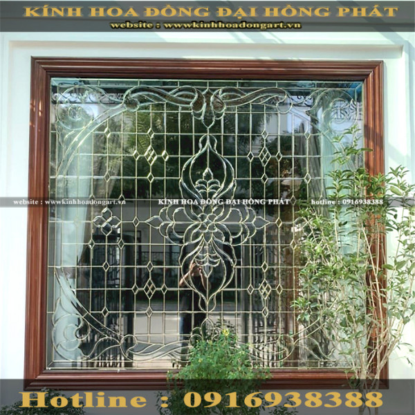 Vách kính hoa đồng VV - 040