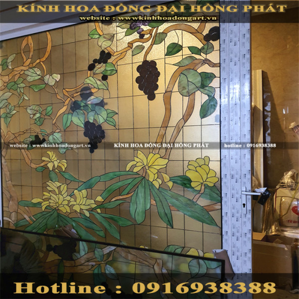 Vách kính hoa đồng VV - 013