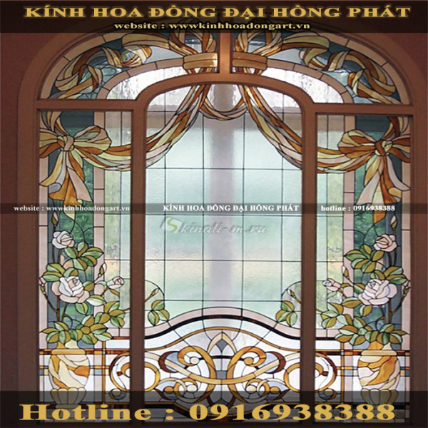 Vách kính hoa đồng VM - 014